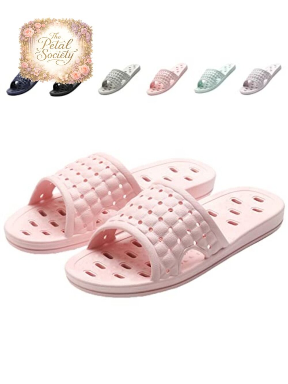 Quick Dry Non-Slip Shower Shoes EVA Slide Slippers for Shower Dorm Home